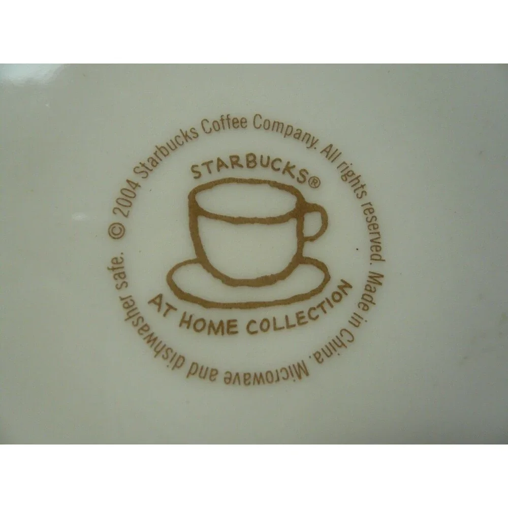 Starbucks At Home Collection 2004 Kidney Shape Plate Snack Lunch Dessert